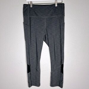 Lululemon Pace Rival HR Crop Size 10 Heathered Black